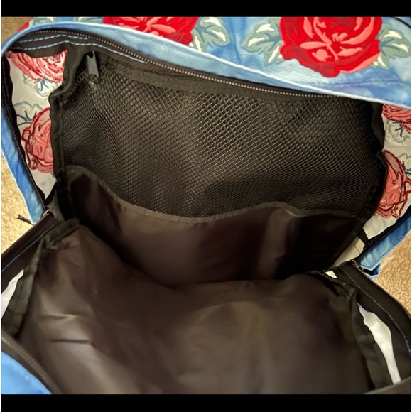 Vs pink campus backpack blue tie dye red roses rare 2017-18 collection - Picture 10 of 12